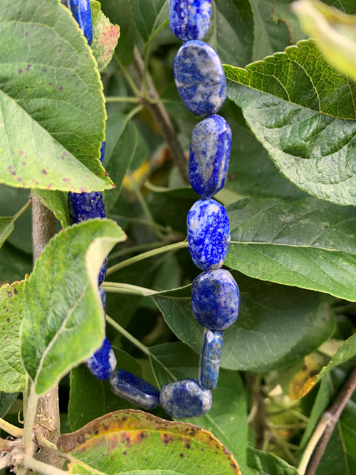 Lapis Lazuli potato bead necklace